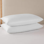 Goose Feathers and Down Pillows, Cotton Cover, Bed Sleeping Hotel Collection Pillows,Set of 2, King Size 20x36