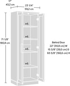 Sauder HomePlus Storage Cabinet/ Pantry cabinets, Soft White finish