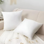 18 x 18 Throw Pillow Inserts, Outdoor Pillows Water-Resistant, Square Form Cushion Stuffer for Garden, Bench, Patio, Lightweight Soft Fillers for Sofa, Bed, and Home Décor