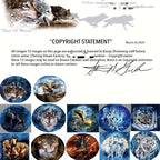 Remorelt Wolf Eagle Bear Dream Catcher Bedroom Wall Decor, Christmas Home Decoration, Room Accessory, White Moon Feather Decoration - Unique Home Craft Wall Pendant (DC06 Frame Set 2)