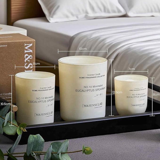 M&SENSE Natural Soy Candle| Foamy Bath | 16.6 oz, 95H Burn | Minimalist Scented Candle for Relaxation, Gifting, Home Décor | for Bedroom, Office, Party Large