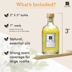 Nabila K Tahitian Gardenia Reed Diffuser Set – Exotic Floral & Spiced Aromatic Oil for Home – Long-Lasting, Smokeless Scent – Made in USA – Includes Reeds + Bottle – Flameless Candle Alternative