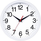 Wall Clock Modern 8 Inch Battery Operated Silent Non Ticking Small Analog Clock Decorative for Bedroom Kitchen Bathroom Office Home (White)