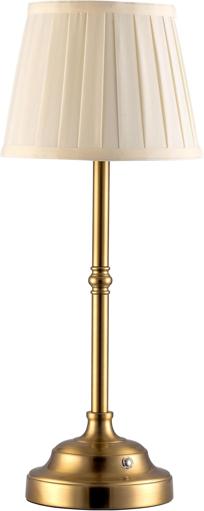 KDG Portables Cordless Table Lamp, Fabric Shade Desk Lamp, 4000mAh Rechargeable Battery Powered Lighting, Dimmable Light for Dining Room, Bedroom, Bedside, Bar, Night Light, Camping, Balcony (Bronze)