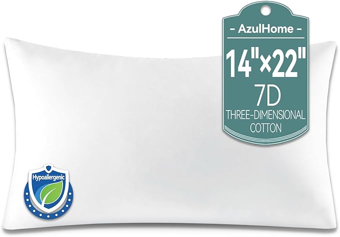 14 x 22 Throw Pillow Inserts, Decorative Rectangle Throw Pillow Inserts, Lightweight Soft Fillers Fluffy Pillow Forms Sham Stuffer for Sofa, Couch, Bed, and Home Décor