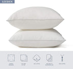Leeden 28 x 28 Pillow Inserts (Set of 2) - Throw Pillow Inters with 100% Cotton Cover - 28 Inch Square Decorative Pillows for Sofa, Couch, Bed and Home Decor