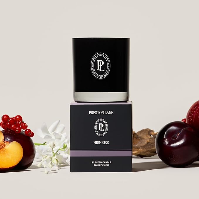 Preston Lane The Scented Candle, Luxury Candle with Vegan, Soy Wax Blend, Highrise, 7.5 Oz