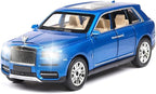 EROCK 1/24 Rolls-Royce Cullinan Model Car, Alloy Die Casting Collectible Pull Back Toy Car with Sound and Light for Kids Boy Girl Birthday Gift