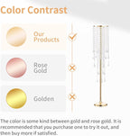 NUPTIO Wedding Centerpieces Gold Vases: 2 Pcs 39.4in Tall Crystal Flower Vase Metal Flowers Stand for Party Tables Decorations - Elegant Bulk Weddings Decoration Table Chandelier Centerpiece Stands