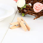 DECORA 3.5cm Sturdy Natural Wooden Mini Clothespin 100 Pieces in One Package