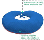 Professional Gaming Pillow for Lap; Arm Rest Pillow Gaming Lap Pillow with Crochet Support - Eliminate Pain in Gaming (Light Blue)