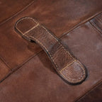 Square Shaped Buffalo Leather Handmade Eco-Friendly Brown Pouf - Square Pouf, 18"x18"x18", Plain Solid Pouf, Buffalo Leather Pouf, Recycled foam with fibre Filled Stuffed Pouf, Seating Pouf PF25