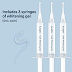 Auraglow 35% Teeth Whitening Gel Syringe Refill Pack, 35% Carbamide Peroxide, 30 Whitening Treatments, (3) 5mL Whitening Gel Syringes, Sensitive Teeth Whitening