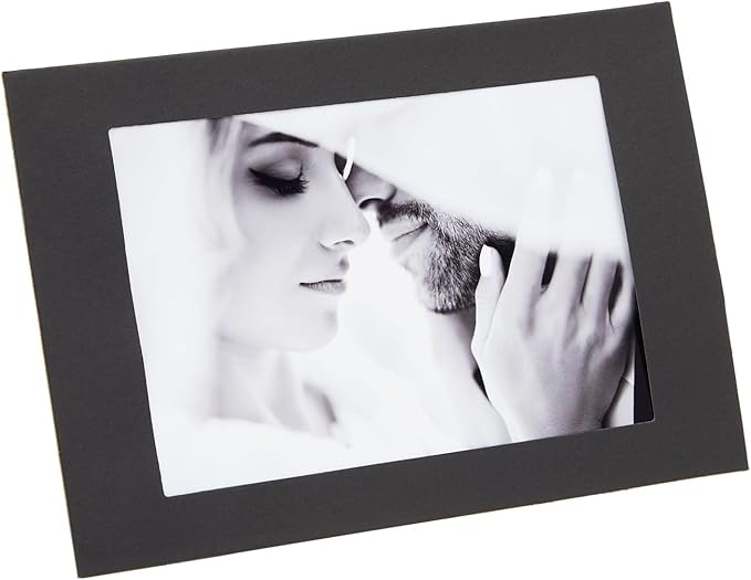 Juvale 4x6 Black Cardboard Photo Frames Bulk -Tabletop Easel Back for DIY Crafts - Paper Picture Frames with Stand 50-Pack