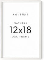 HAUS AND HUES Standalone White Oak Frame Set of 1-12x18
