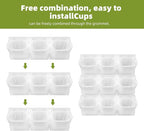 Self-Watering Wall-Mounted Vertical Planter, 36 Pots Wall Planter Indoor Vertical Living Green PlantWall Easy Installation 45''x39'' x5'' (White, 45X39 Inch 36Pcs)