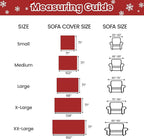 Chenille Armchair Sofa Slipcover Washable Furniture Protector Recliner Couch Cover 1-Piece Cushion Stain Resistant Chair Cover Soft Breathable Couch Cover Blanket, Red Plaid 71"x 118"