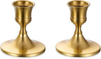 Sziqiqi Gold Candlestick Candle Holders - Decorative Candle Holders for Candlesticks Taper Candles Set of 2 for Dinning Table Fireplace Mantel Home Coffee Decorations