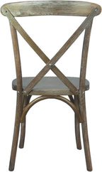 EMMA + OLIVER Medium with White Grain X-Back Chair