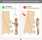 T4TREAM 7 Drawers Dresser Chests for Bedroom, Wood Vintage Chests of Drawers, Rustic Dressers Chset Organizer for Bedroom, Living Room, Hallway, Natural Oak