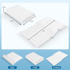 MABOZOO Adjustable Contour Pillow for Neck & Shoulder Pain,Memory Foam Cervical Support Pillow for Side Sleepers,Thin Flat Pillow for Back,Stomach Sleeping