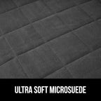 GORILLA GRIP Patented Waterproof Slip-Resistant 70” Sofa Protector Cover, for Leather or Fabric Couch Cushion, Large Microsuede Furniture Covers Dogs Pets Machine Washable Slipcover, Charcoal