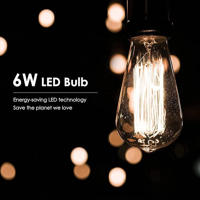 Industrial Standing Lamp with Gold Glass Lampshade, 6W LED Bulb Included, Modern Style with Foot Switch, Bright LED for Living Room, Bedroom, Office