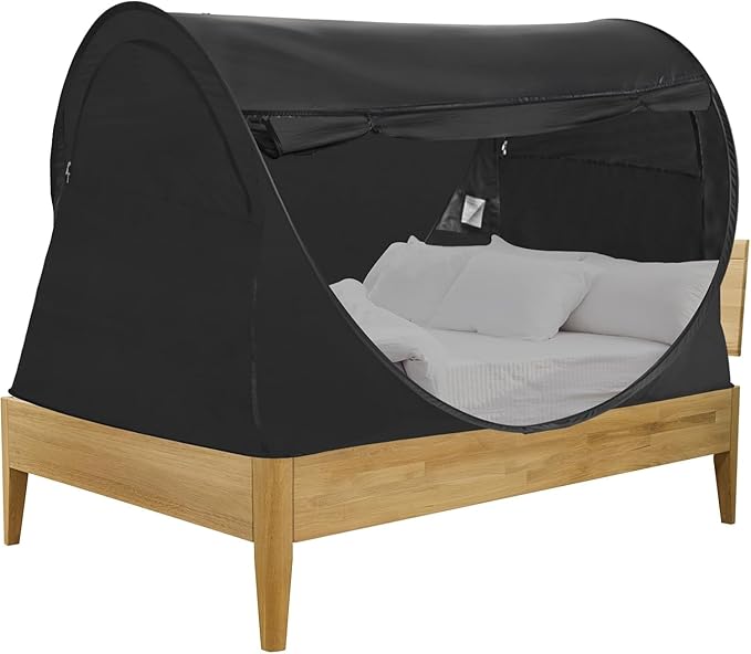 LEEDOR Bed Tent Dream Tents Bed Canopy Shelter Cabin Indoor Privacy Warm Breathable Pop Up Twin/Full/Queen for Kids and Adult Patent Pending(Mattress Not Included)