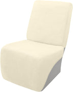 Arfntevss Sectional Recliner Couch Covers Velvet Corner Sectional Sofa Cover for Reclining Couch Stretch Soft L Shape Recliner Slipcover Washable Additional Seat Protector (1 Seat Cover, Beige)