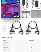 Govee Smart Outdoor String Lights 2, 96ft RGBIC Outdoor Lights with Dimmable Warm White LED Bulbs, 47 Scene Modes for Patio, Backyard, IP65 Waterproof, Works with Alexa, App Control