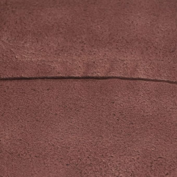 Round Shaped Goat Leather Handmade Eco-Friendly Cherry Pouf - 16" x 16" x 16", Plain Solid, Recycled Foam With Fibre Fill Stuffed, Seating PF12