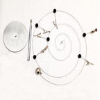 Mollytek Desktop Photo Holder With Clips - Postcard Gift Card Picture Display Stand - Spiral Romantic Design Photo Tree for Table Decor With Plated Wire and 6 Metal Clips