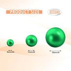 300Pcs Vase Filler Green No Hole Faux Pearl Beads for Vase Filling Decorations, Candle Centerpieces, Wedding Centerpieces, Home Party Decor (8/14/20mm)