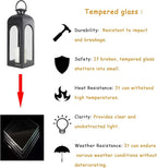 Bdor 20 Inches Metal and Stainless Steel Glass Decorative Lantern with Electronic Wax Effect - Indoor/Outdoor Decorative Lighting, Handcrafted Aesthetic, Perfect for Home, Parties, and Holiday Decor