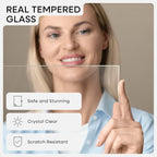 Homeforia Picture 16x24 Wood Frame, High End Natural Oak 16x24 Light Wooden Poster Frame with Mat 12x18, 16 x 24 Frames Matted to 12 x 18 Photo, 24x16 Hanging Frame, Tempered Glass, Wall Kit, Set of 1