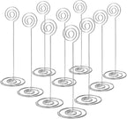 Place Card Holders - 10pcs 8.6" Tall Table Card Holders Table Number Holders Table Picture Stand Wire Photo Holder for Place Cards Wedding Party Office Desk Name Memo Menu Clips (Silver)