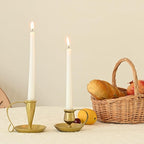 Candle Sticks Holder Decor, Set of 2 Vintage Gold Candle Holders, Modern Decorative Tapered Candlestick Holders Centerpiece for Dining Table Centerpiece, Party Decor