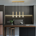 4-Light Dining Room Modern Pendant Light Kitchen Fixture Dimmable LED Gold Pendant Lighting fo Kitchen Island Study Pendant Lights