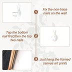 Aurlan The Way The Truth The Life Bible Verse Framed Wall Art(16"x24"), 3PCS Boho Christian Scripture Canvas Artwork, Large Floral Botanical Job 23:11 Psalm 43:3 John 14:6 Decor for Home Bedroom