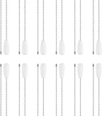 12Pcs White Ceiling Fan Pull Chain,Fan Pull Chain Extension,Pull Chain Extension,Ceiling Fan Pull Chain Extender,Pull Chain Light Fixture,Fan Chains Extensions,Pull Chains for Ceiling Fans and Lights