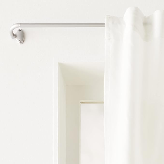 Amazon Basics Adjustable Room Darkening Blackout Curtain Rod, 48" to 88", Nickel