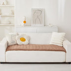 Couch Cover for Dogs Washable, Fuzzy Pet Couch Covers for 3 Cushion Sofa Pet Friendly, Non Slip Sofa Cover (Dark Brown, 27.6" x 59"/70 x 150cm)