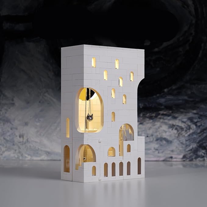 White Secret Realm No.9 Castle Building Block，Architecture Building Blocks（660PCS Gifts for Adults and Kids