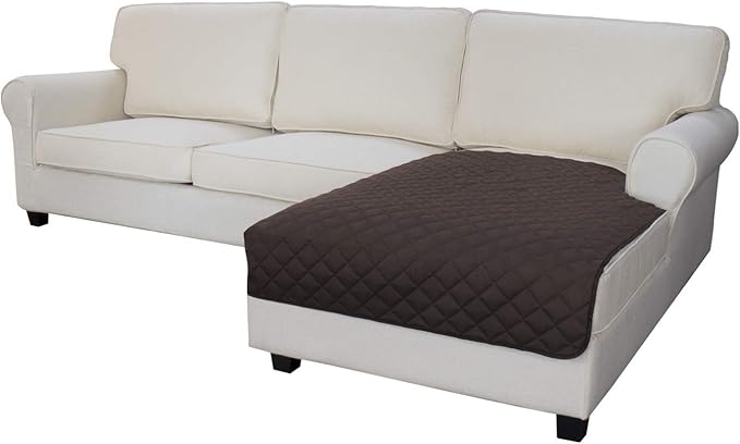 Easy-Going Sectional Couch Covers for Dogs L Shape Sofa Cover Reversible Sofa Slipcover Chaise Lounge Cover Furniture Protector Cover for Pets Dog Cat (42 x 68 inches, Chocolate/Chocolate)