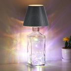 WILIT Wireless Bottle Lamp for Liquor Bottles, 3-Level Brightness LED Night Lights, Wine Lamp for Home Decor, Unique Table Lamp with RGB Lights, Rechargeable Bottle Lights for Bedroom, Black