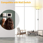 Floor Lamp,30W/2400LM Sky LED Modern Torchiere 3 Color Temperatures Super Bright Floor Lamps-Tall Standing Pole Light with Remote & Touch Control for Living Room,Bed Room,Office (Brushed Nickel)