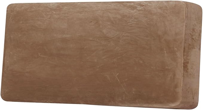 H.VERSAILTEX Velvet Stretch Individual Couch Cushion Cover Plush Cushion Slipcover for Loveseat Sofa Cushion Furniture Protector Seat Cushion Sofa Cover (1 Piece Sofa Cushion Cover, Camel)