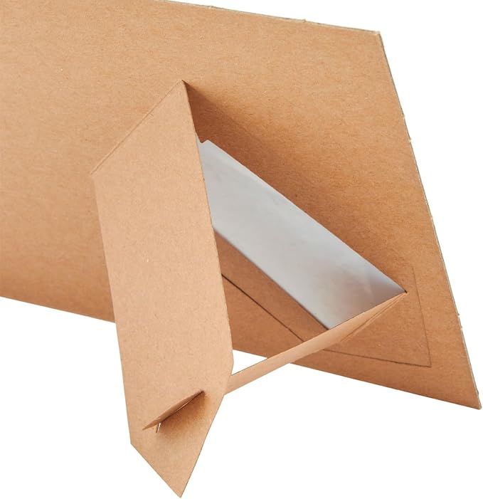 Juvale Brown Paper Frames - 4 x 6 in, 50 Pack, Classic - DIY Photo Frame Kit with Cardboard Easel Back for Tabletop Display & Bulk Craft Projects