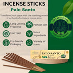 Bless-International-Palo-Santo 100%-Natural-Handmade-Incense-Sticks Organic-Chemicals-Free-for-Relaxation-Positivity-Yoga-Meditation 12-Inches-1-Hour-Plus-Burning-Time-150-Sticks-14-OZ