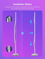 Govee RGBIC Floor Lamp, LED Corner Lamp Works with Alexa, Smart Modern Floor Lamp with Music Sync and 16 Million DIY Colors, Color Changing Standing Lamp for Bedroom Living Room Silver